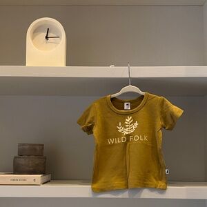 Little & Lively Wild Folk Kids Short-Sleeve Tee in Mustard